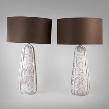 A PAIR OF CONTEMPORARY LAMPS