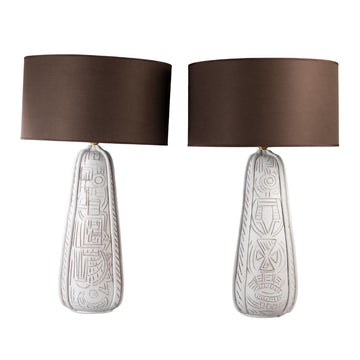A PAIR OF CONTEMPORARY LAMPS