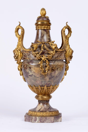 A FRENCH 19TH CENTURY LOUIS XV ST. MARBLE AND GILT BRONZE CASSOLETTE.