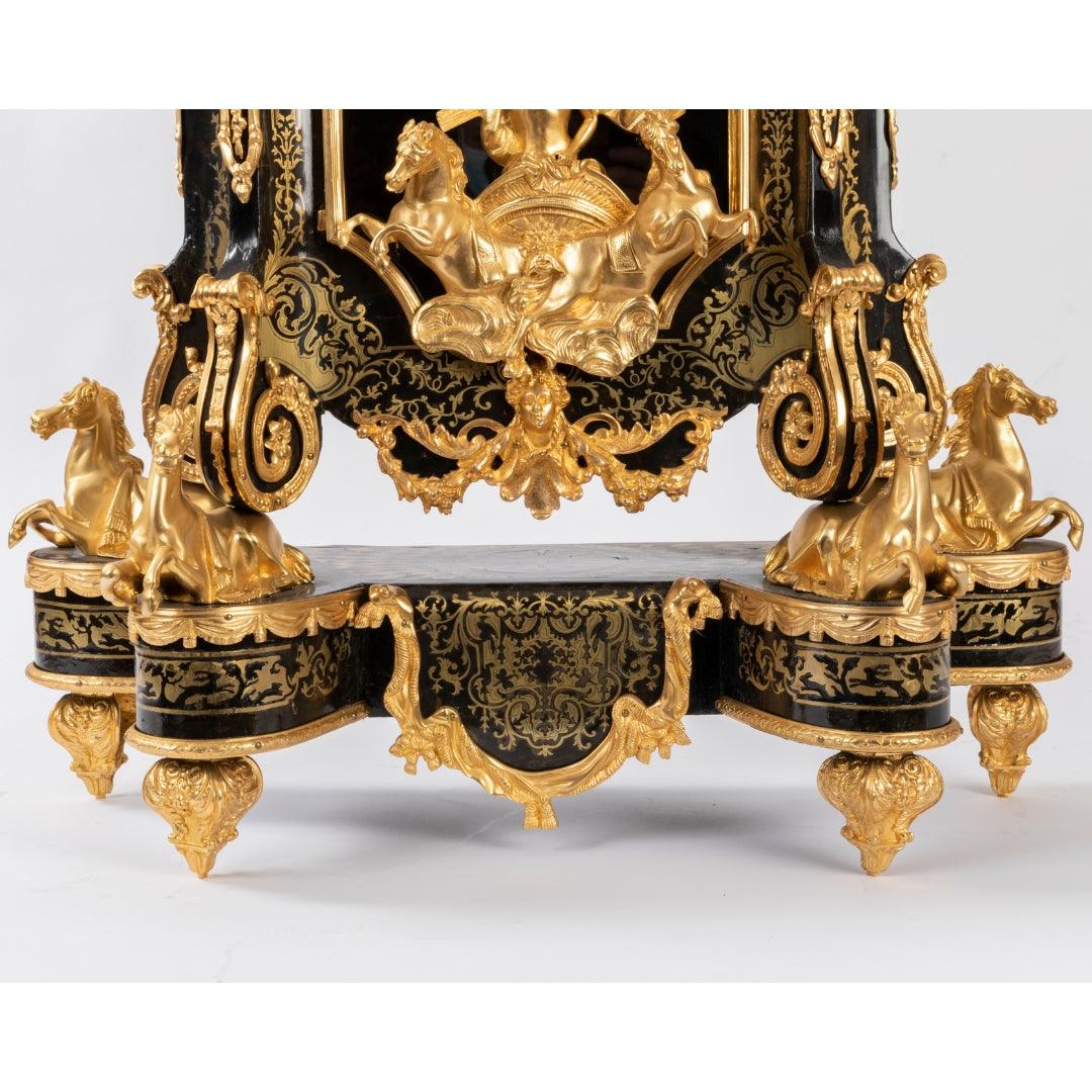 A FRENCH 19TH CENTURY NAPOLÉON III TORTOISESHELL, ORMULU AND BOULLE CARTEL. - Galerie Rosiers