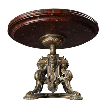 A FRENCH NAPOLÉON III ROUGE GRIOTTE MARBLE AND BRONZE TAZZA - Galerie Rosiers