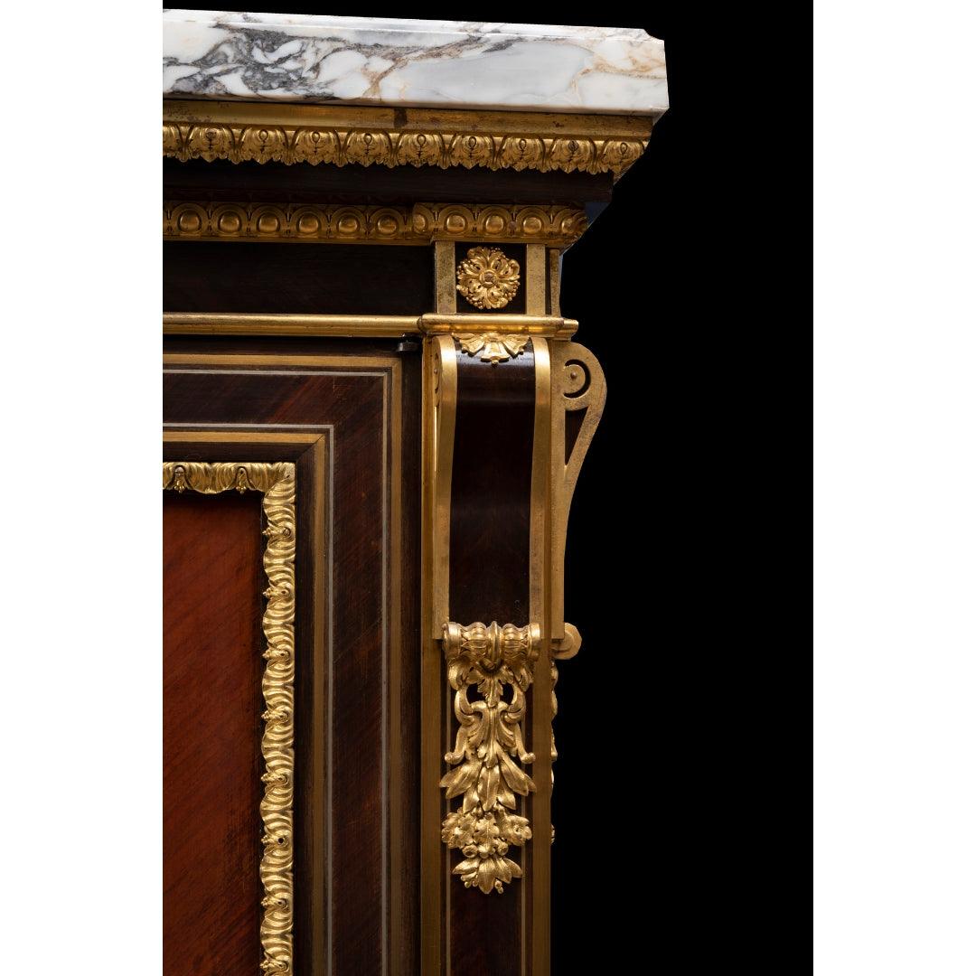 A MAGNIFICENT AND VERY HIGH-QUALITY FRENCH 19TH CENTURY ORMULU MOUNTED AMARANTH, MAHOGANY and EBONY CABINET SIGNED HENRY DASSON (1825-1896) CIRCA 1880 - Galerie Rosiers