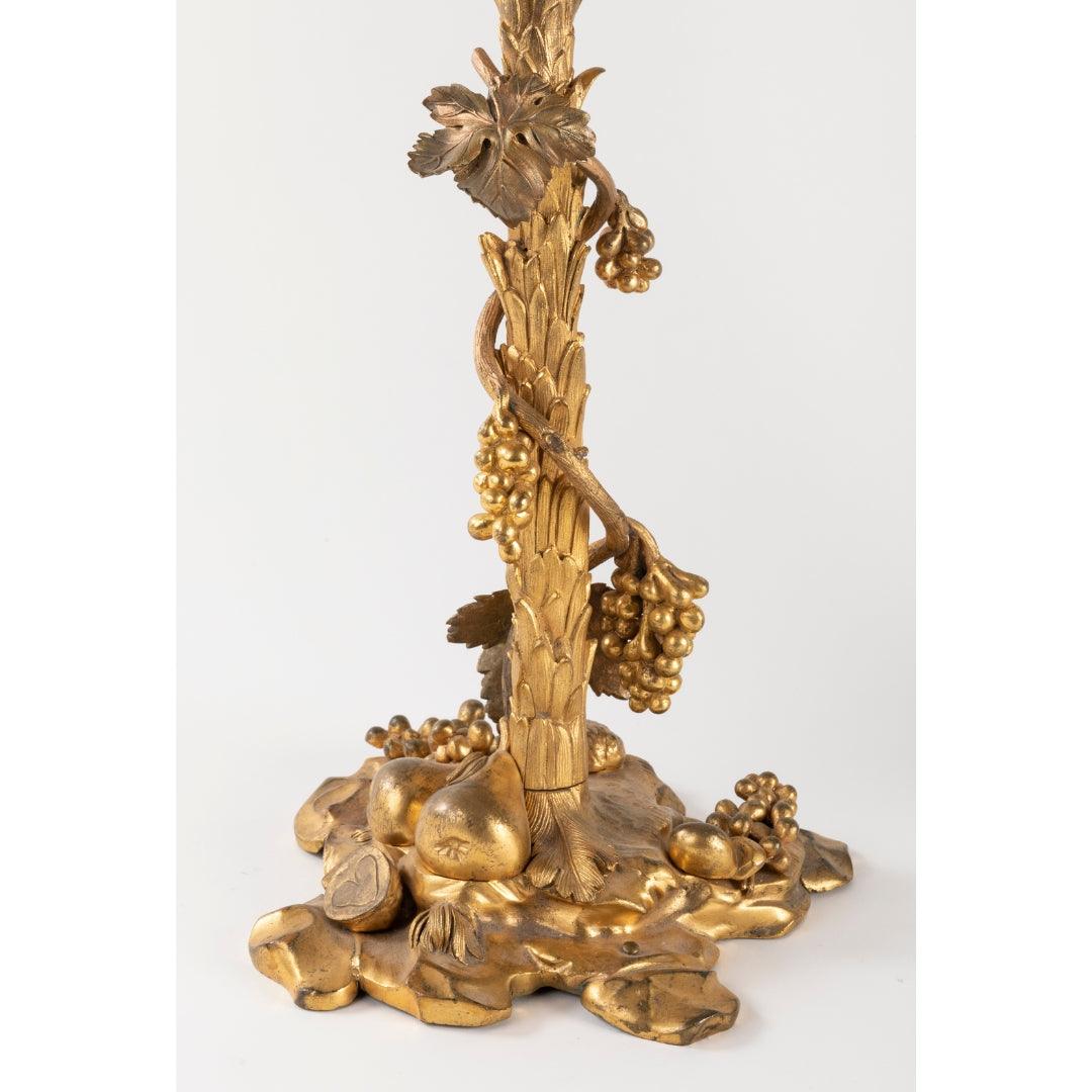 A PAIR OF FRENCH 19TH CENTURY ORMOLU CANDELABRAS. - Galerie Rosiers