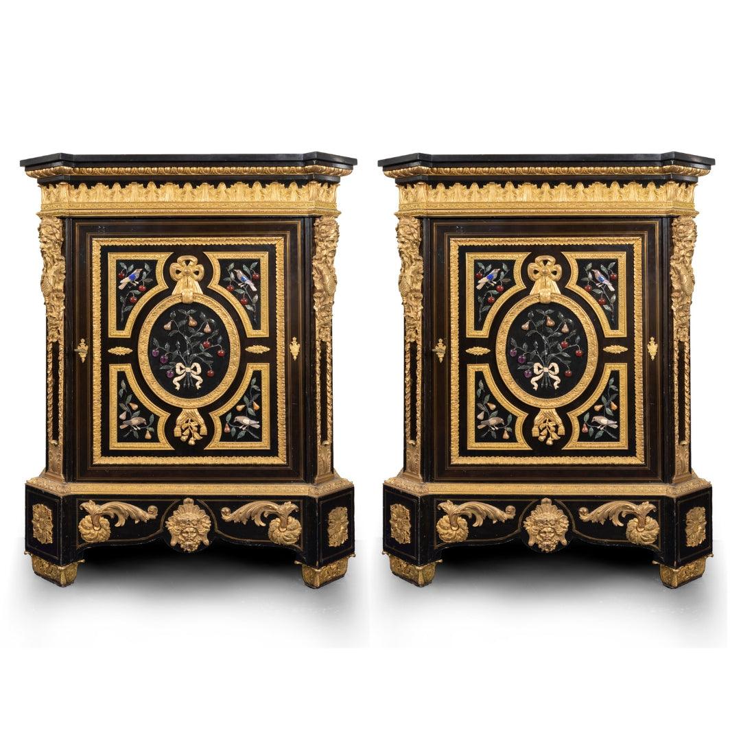 A SENSATIONAL PAIR OF FRENCH 19TH CENTURY NAPOLÉON III PERIOD EBONY - Galerie Rosiers
