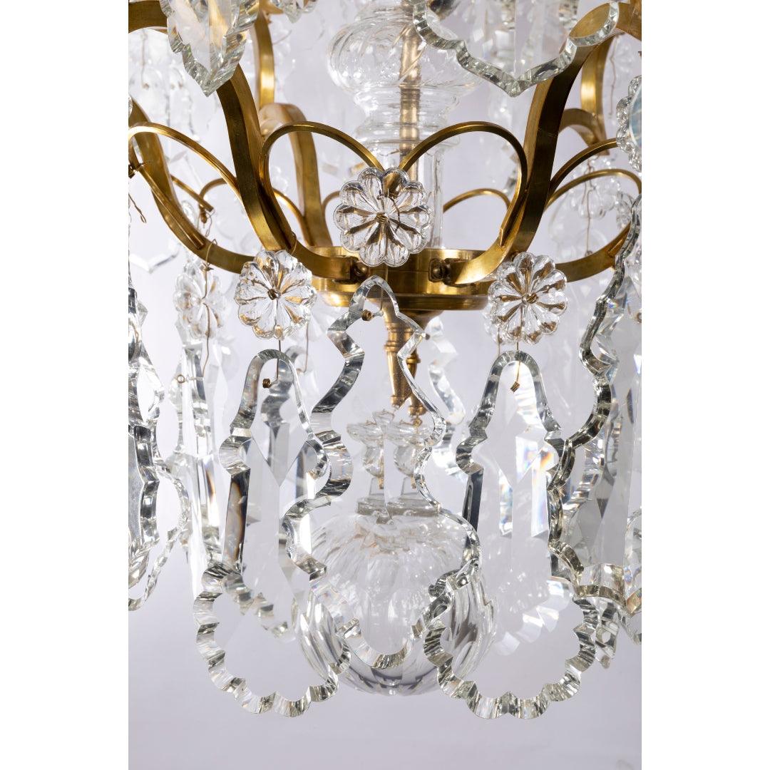 A STUNNING PAIR OF FRENCH LATE 19TH CENTURY LOUIS XV ST. ORMOLU AND CRYSTAL CHANDELIERS. - Galerie Rosiers